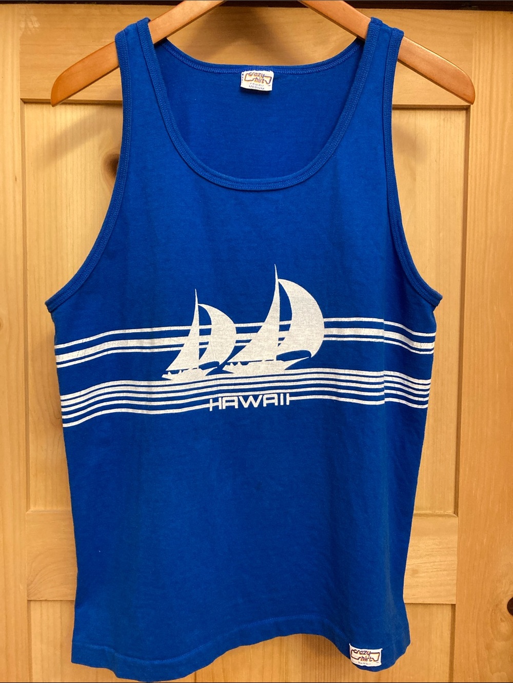 Vintage Crazy Shirts Hawaii 1981 Sailboat Graphic Tank Top